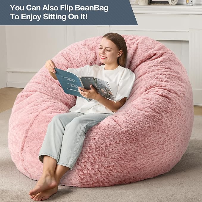 5ft Bean Bag Chairs for Adults Large Beanbag Chair - Image 3