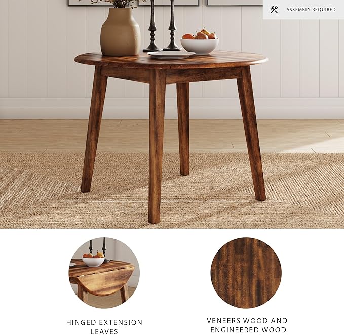 Signature Design by Ashley Berringer Dining Room Round Drop Leaf Table - Image 4