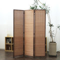3 Panel Room Divider and Folding Screen Room Divider, Bamboo Room Divider Screen by Furnnylane