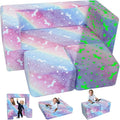 MeMoreCool Glow in The Dark Kids Couch, Rainbow Fold Out Toddler Sofa, Modular by MeMoreCool