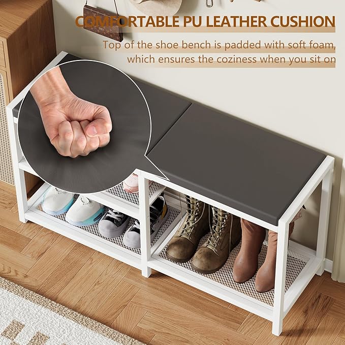 ZHOOGE Shoe Bench & Rack Storage Bench - Image 5