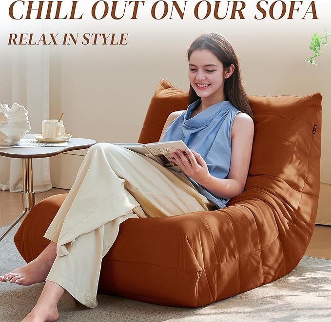 Bean Bag Chair, Fireside Chair Bean Bag Sofa - Image 4