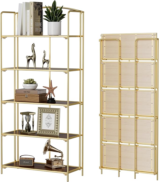 Crofy No Assembly Folding Bookshelf by CrofyLLC