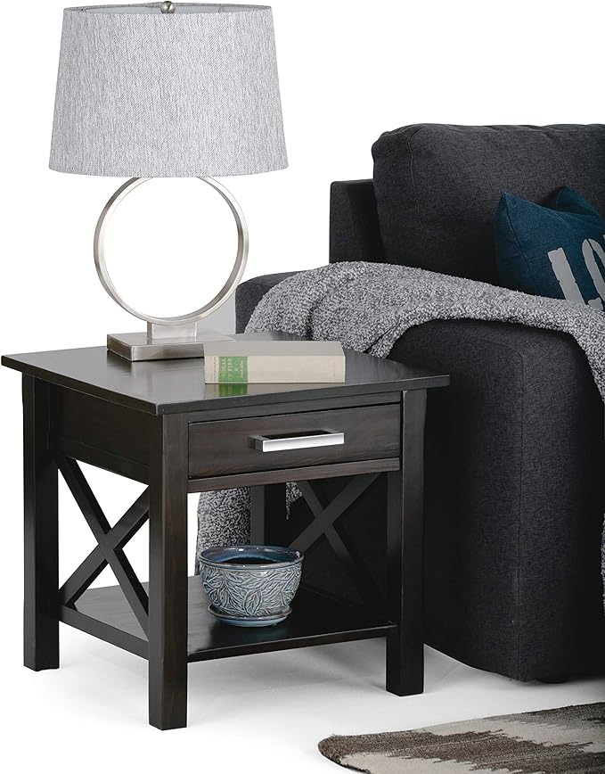 SIMPLIHOME Kitchener SOLID WOOD 21 inch Wide Square Contemporary End Side Table - Image 9