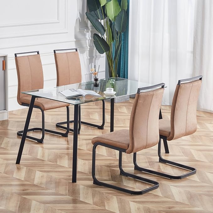 Dining Chairs Set, Kitchen Modern Metal Chairs - Image 2