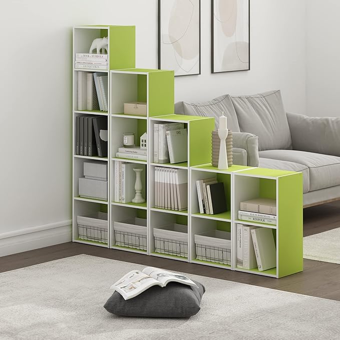 Furinno Luder Bookcase / Book / Storage, 4-Tier Cube - Image 2