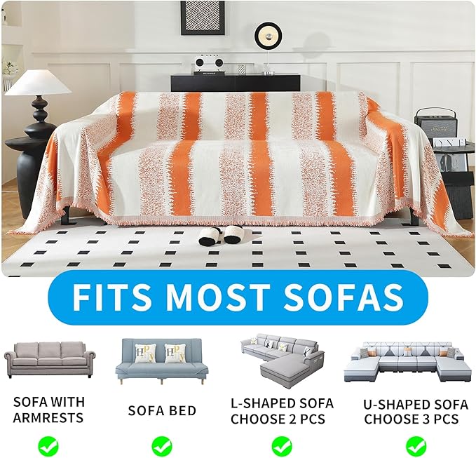 LUFEIJIASHI Boho Couch Covers for Sofa Non Slip Sofa Covers Washable Couch - Image 5