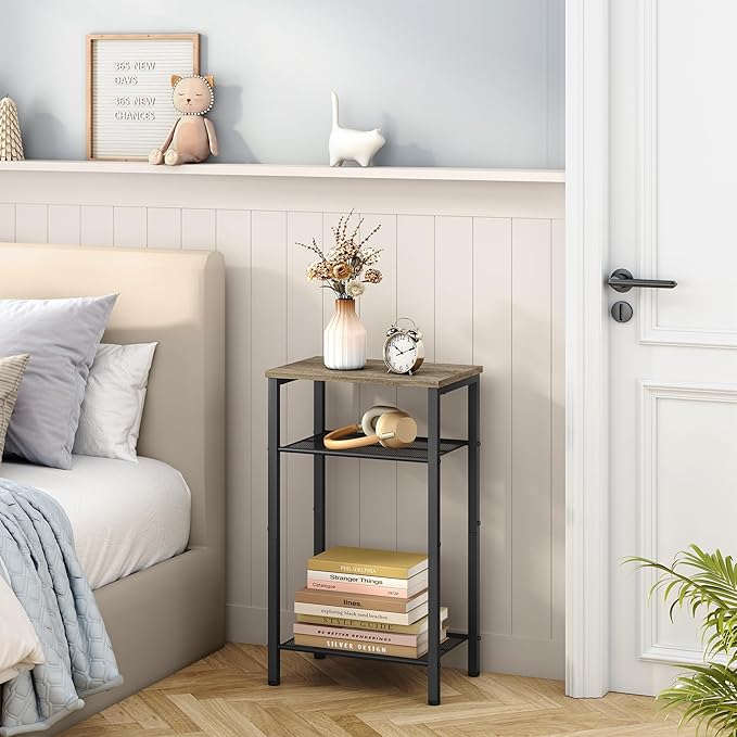 Hoctieon 3 Tier End Table, Telephone Table, Tall Side Table - Image 8