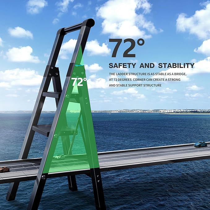 3 Step Ladder, Folding Step Stool - Image 2
