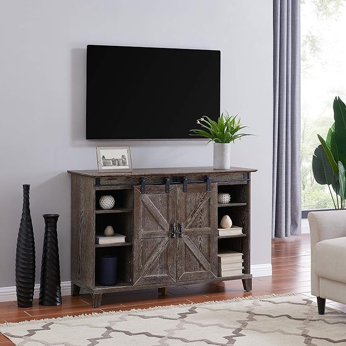 SEI Furniture Holmes Barn Door TV Stand - Image 2