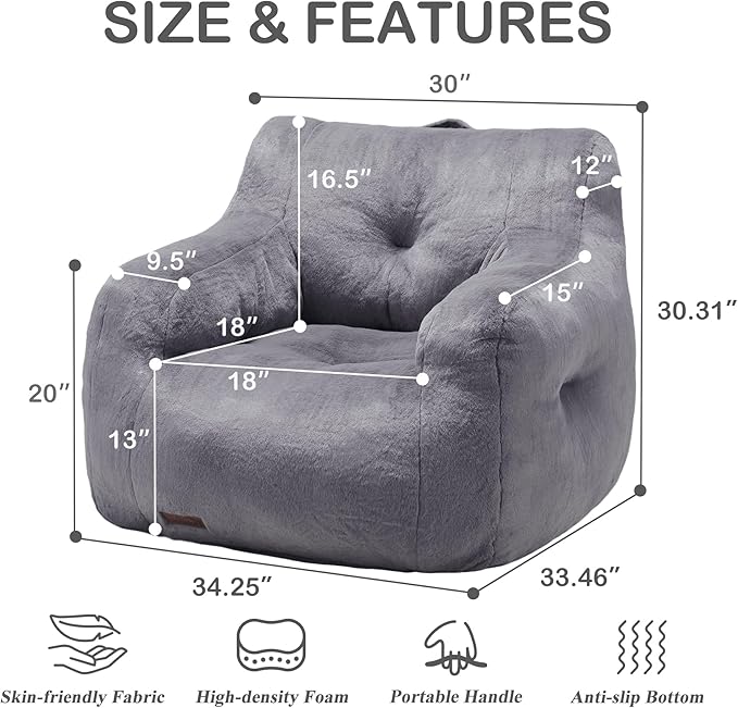 Hobestluk Bean Bag Chair for Adult Small Bean Bag Chairs - Image 2