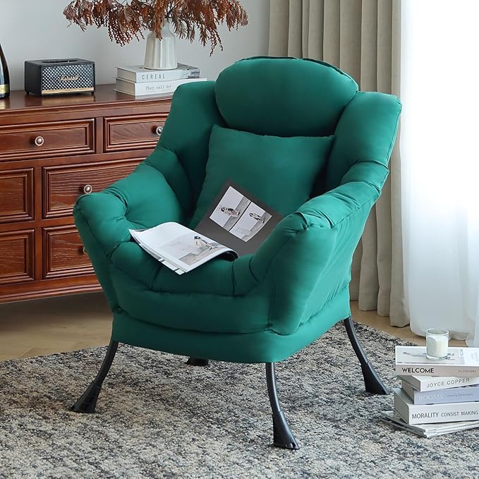 Lazy Chair with Pillow for Living Room, Modern Lounge Accent Chair with - Image 9