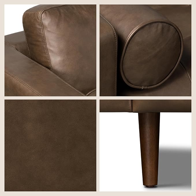 POLY & BARK Napa Furniture, 88.5 inches, Cocoa Brown - Image 6