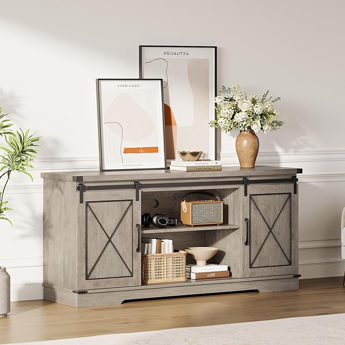 CABIHOME Farmhouse TV Stand and Entertainment Center - Image 6