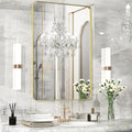 Fun Memories Glod Bathroom Mirror 24x36 Inch Bathroom Vanity, Metal Black Frame by FunMemories