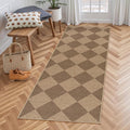 Lahome Checkered Easy Jute Runner Rug, 2x6 Kitchen Mats by Lahome