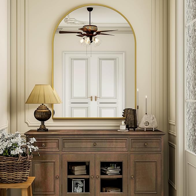 Arch Bathroom Mirror, 26x38 inch Arched Bathroom Mirror/Wall Mounted Vanity - Image 7