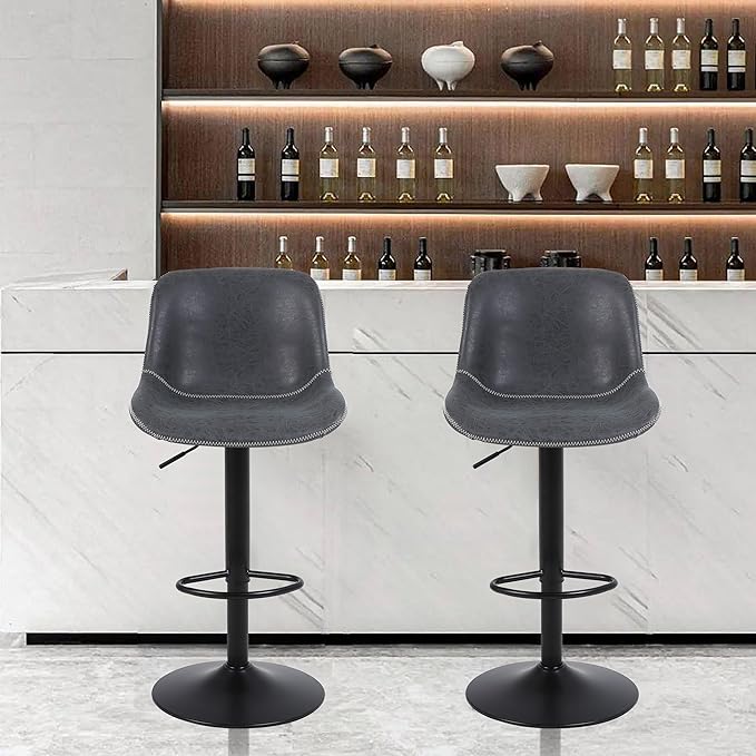 Bar Stools, Swivel Counter Height Barstools - Image 2