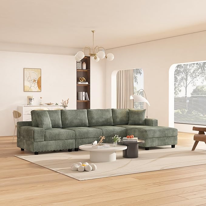 Eafurn 132.68" Oversized L Shaped Modular Sectional Sofa Couch - Image 4