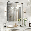 32×36 Black Bathroom Mirror, Rectangular Bathroom Vanity Mirror by FunMemories