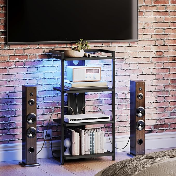 HOOBRO 4-Tier AV Media Console - Image 6