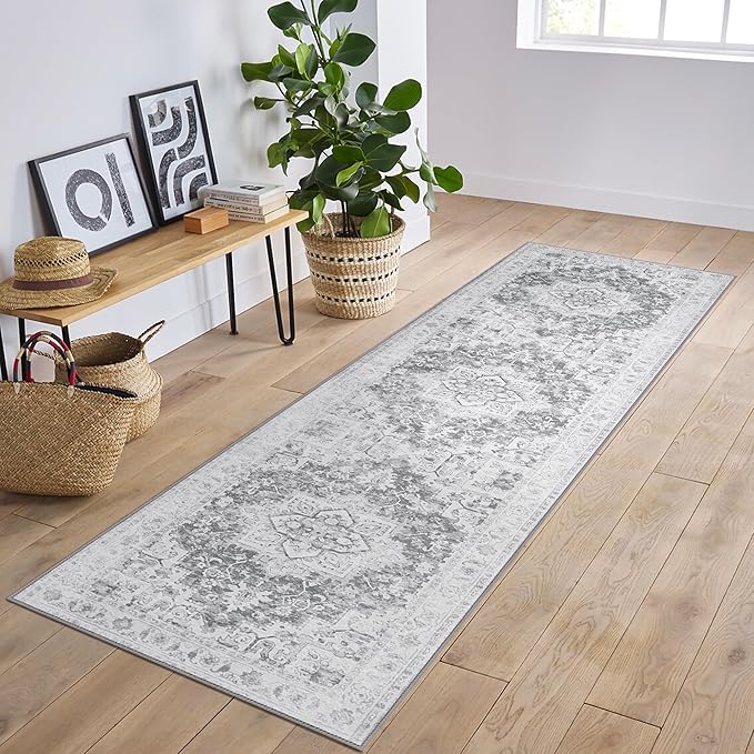 GENIMO Runner Rug 2x6, Machine Washable Non Slip Vintage Hallway Runner Rug - Image 3