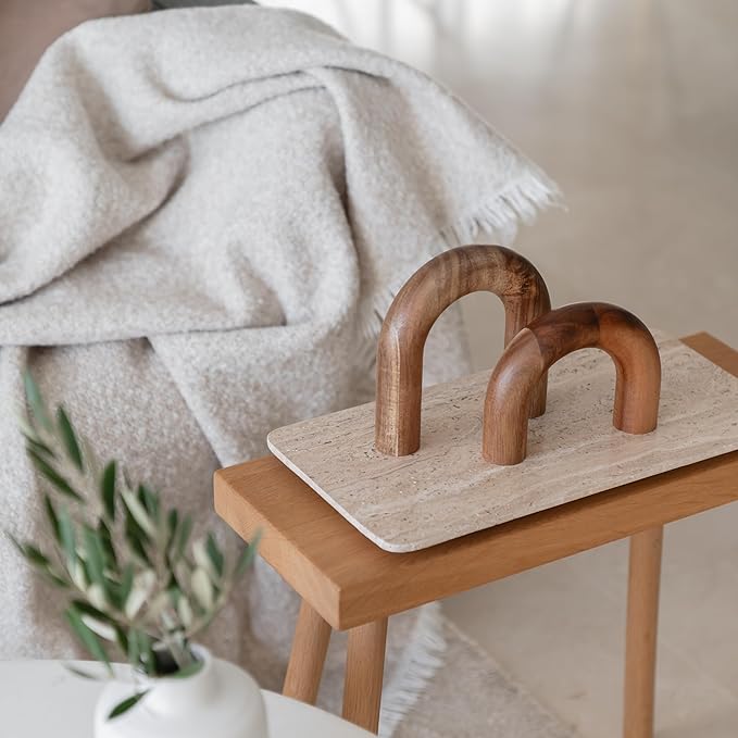 Wood Arch Bookshelf Decor - Image 9