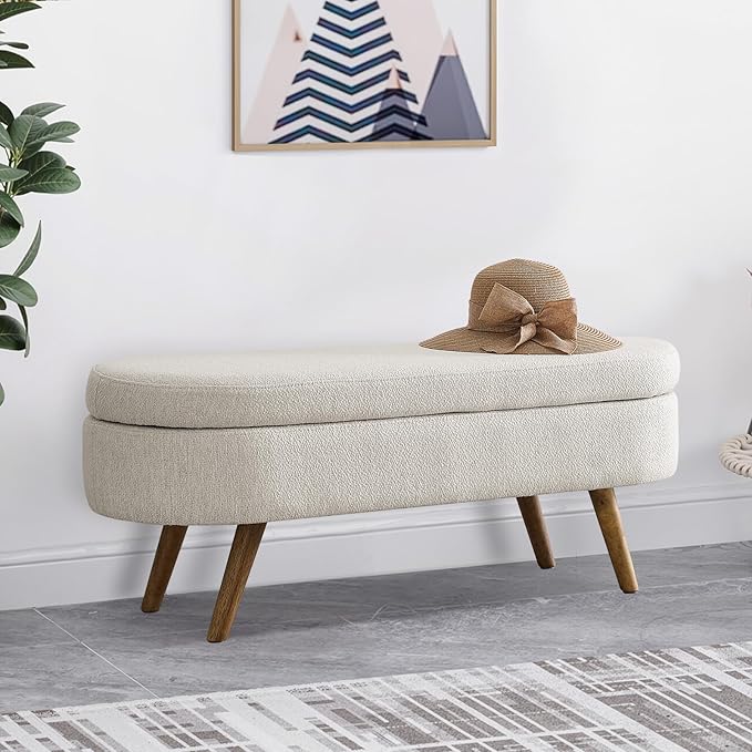 NicBex Ottoman Bench with Storage - Image 2