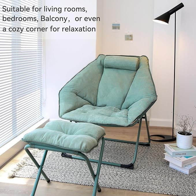 Hexagon Foldable Living Room Chair, Saucer Chair - Image 4