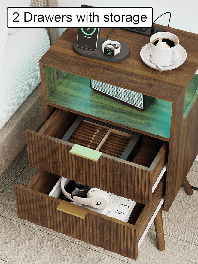 Nightstand, Modern Bedside Table - Image 6