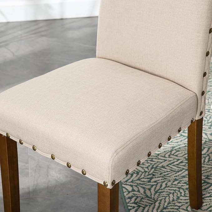 Parsons Kitchen Dining Chair Set Room Modern Upholstered Stylish Fabric High - Image 7