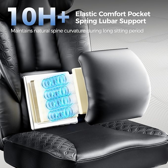 GTRACING Big and Tall Gaming Chair 400lbs Heavy Duty Office Chair - Image 4