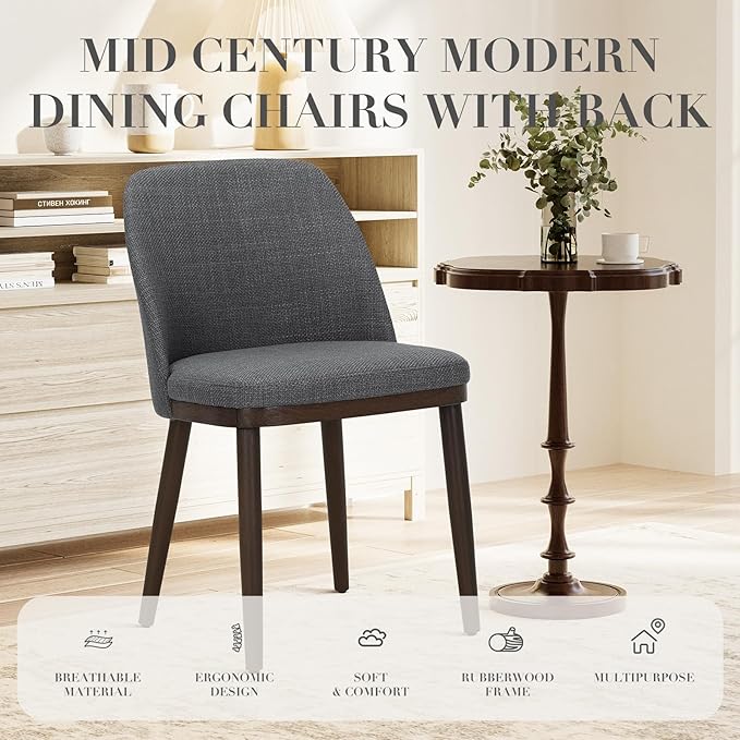COLAMY Upholstered Dining Chairs Set of 4, Modern Kitchen Chairs - Image 6