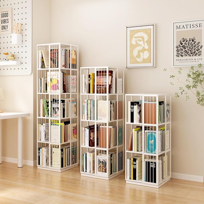Square Rotating Bookshelf Tower - Image 6
