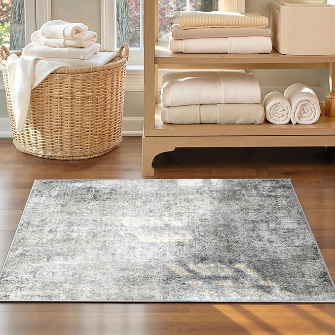 Washable Area Rugs 2'x3' Non-Slip Modern Abstract Soft - Image 5