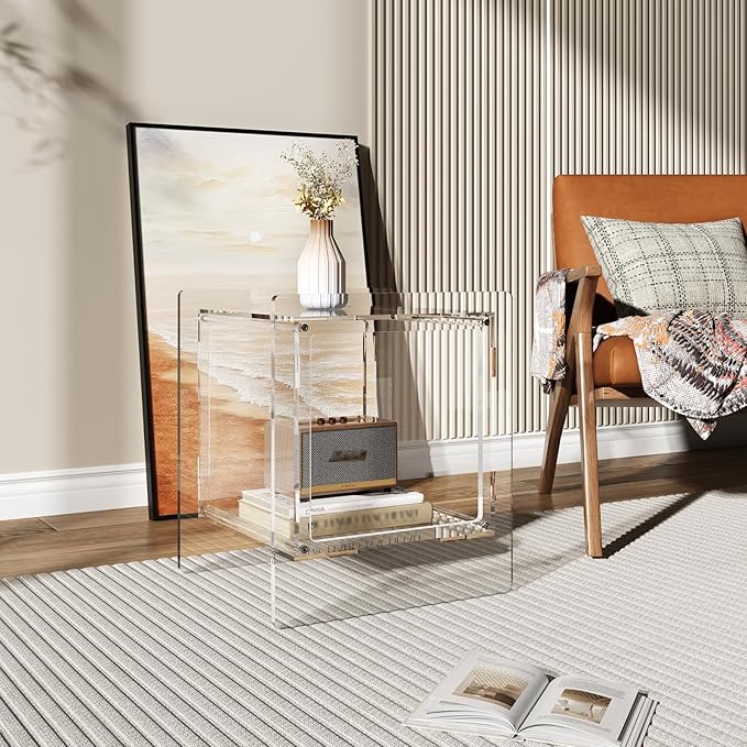 Acrylic End Table, Side Table Nightstand - Image 4
