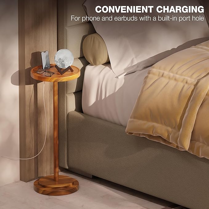 Drink Table, 24.4" Tall Compact Side Table - Image 7