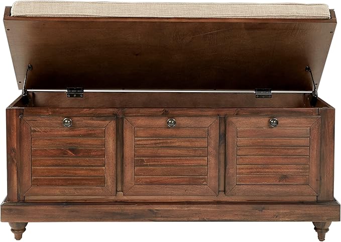 OSP Home Furnishings Dover Coastal Lift-Top Storage Bench - Image 4