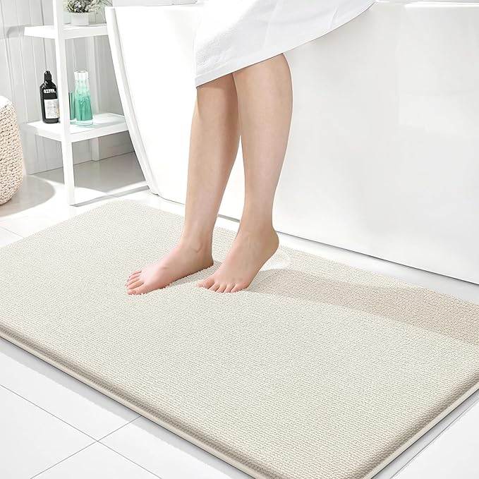 OLANLY Thick Memory Foam Bath Mat Rug 44x24, Extra Soft Absorbent Bathroom Rug by OLANLY