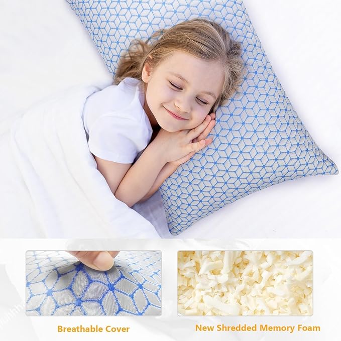Firm Pillows Standard Size for Bed Shredded Memory Foam Pillows Adjustable - Image 2