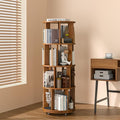4 Tier Rotating Bookshelf Tower, 360 Spinning Bookcase Carousel by IUNVR