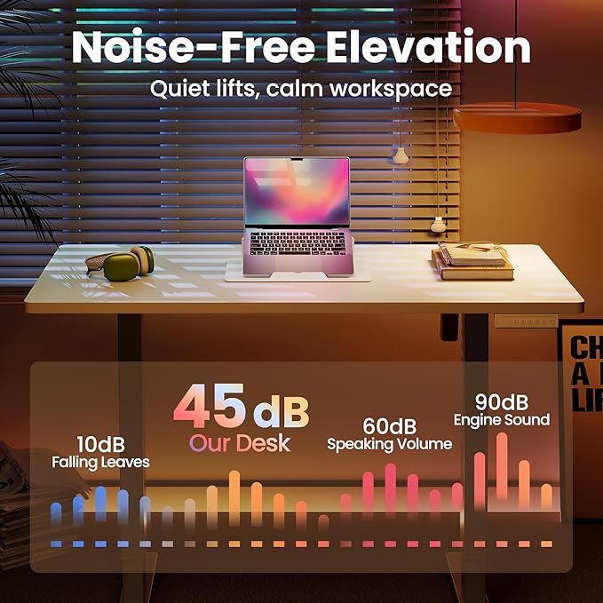 HUANUO Electric Standing Desk, 48 x 28 Inch Height Adjustable Computer Desk - Image 6
