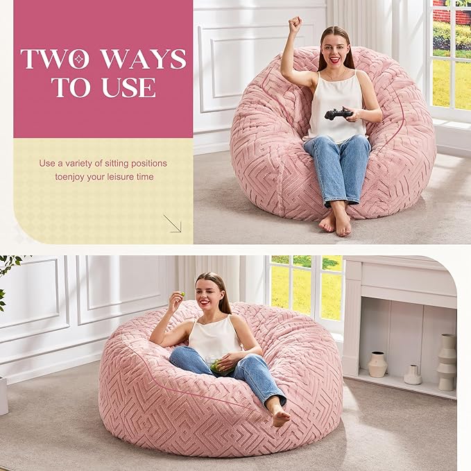 Hobestluk Bean Bag Chairs Adults Beanbag Chair - Image 3