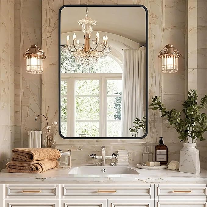 24"×36" Bathroom Mirror for Wall, Modern Bathroom Vanity Mirror - Image 9