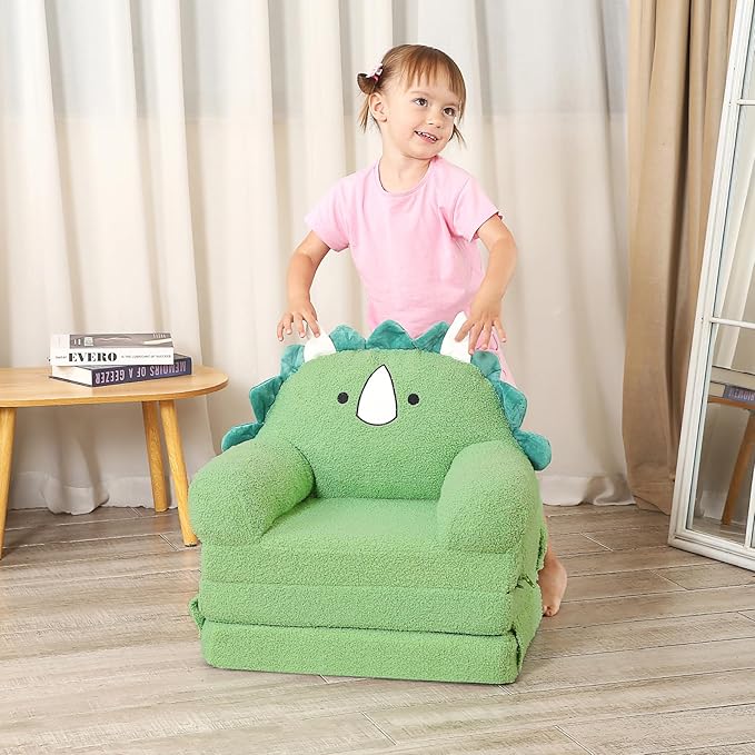 Foldable Kids Sofa, Triceratops Toddler Couch - Image 5
