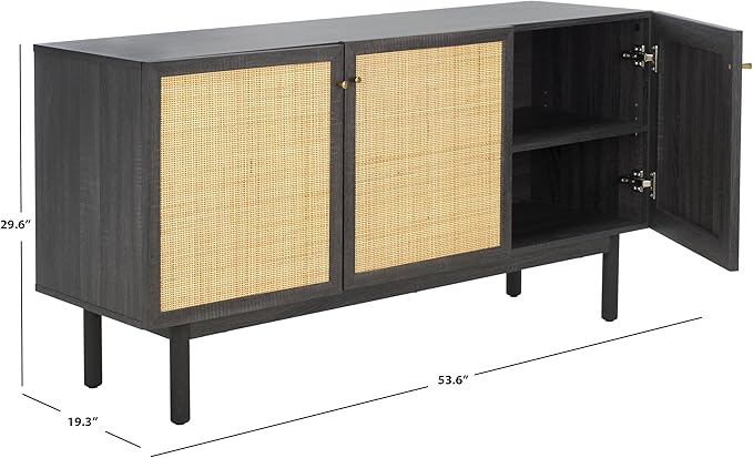 SAFAVIEH Aino TV Stand for up to 60" Flatscreen – Distressed Black - Image 2