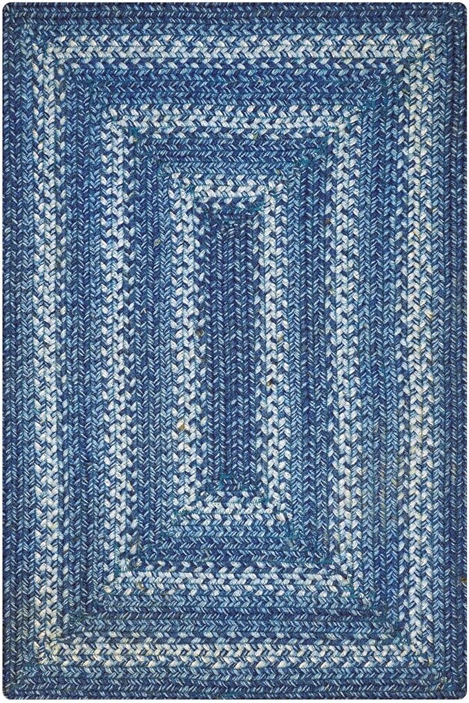 Homespice Denim Jute Blue 6x9' Braided Rug - Image 9