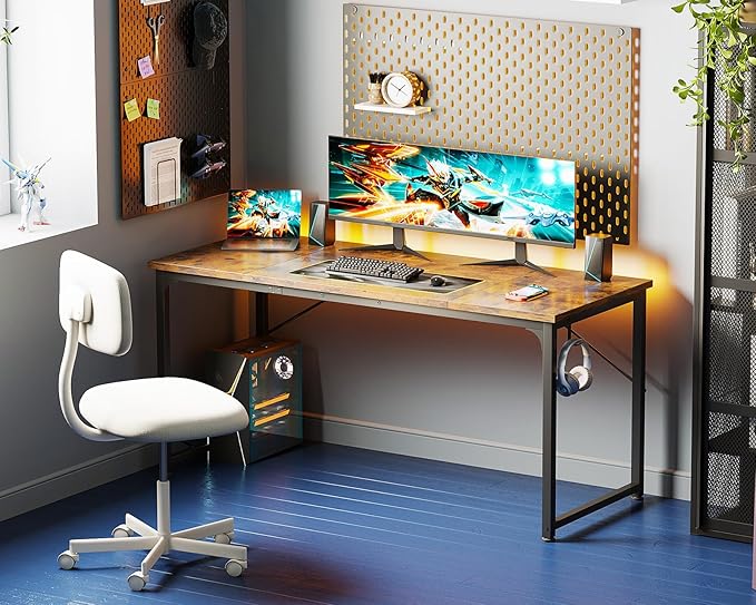 Coleshome 63 Inch Computer Desk, Modern Simple Style Desk - Image 6