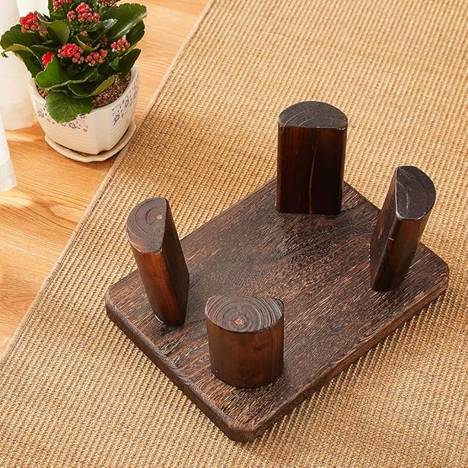 Wooden Stool, Rectangular Bedside Step Stool, Step Ladder - Image 4