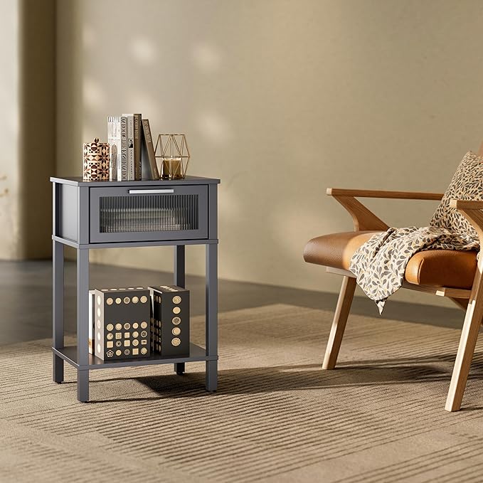 Nightstand Wooden Bedside Table - Image 5